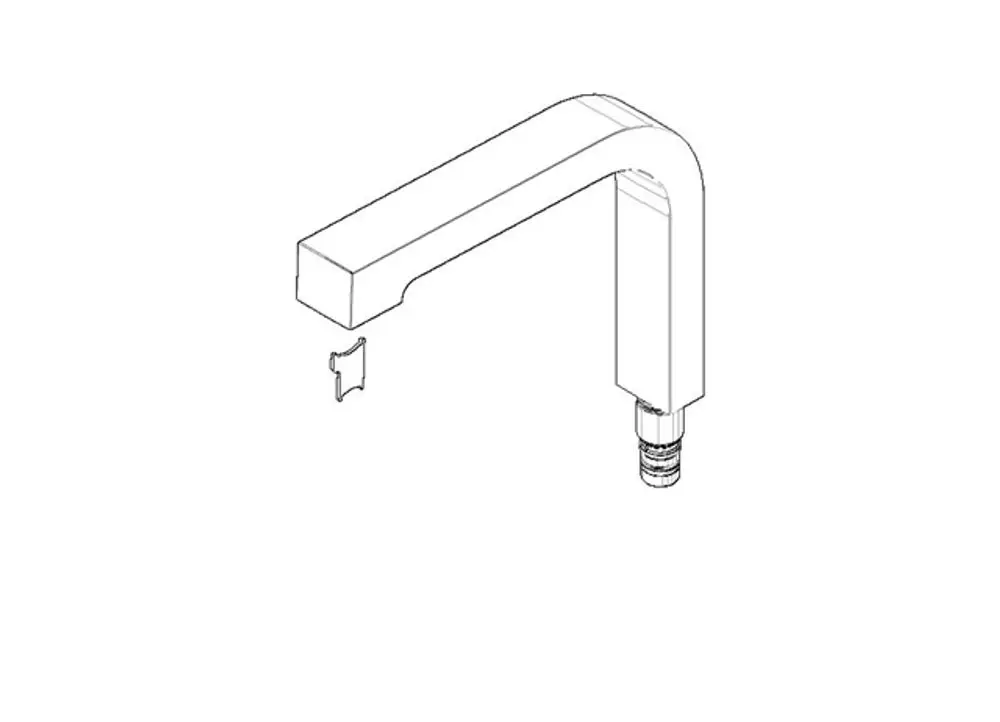 DORNBRACHT Auslauf mit Perlatorschlüssel ERSATZTEILE 90110609703 269 x 214 x 41 mm Chrom, 90110609703-00 Galeriebild 1